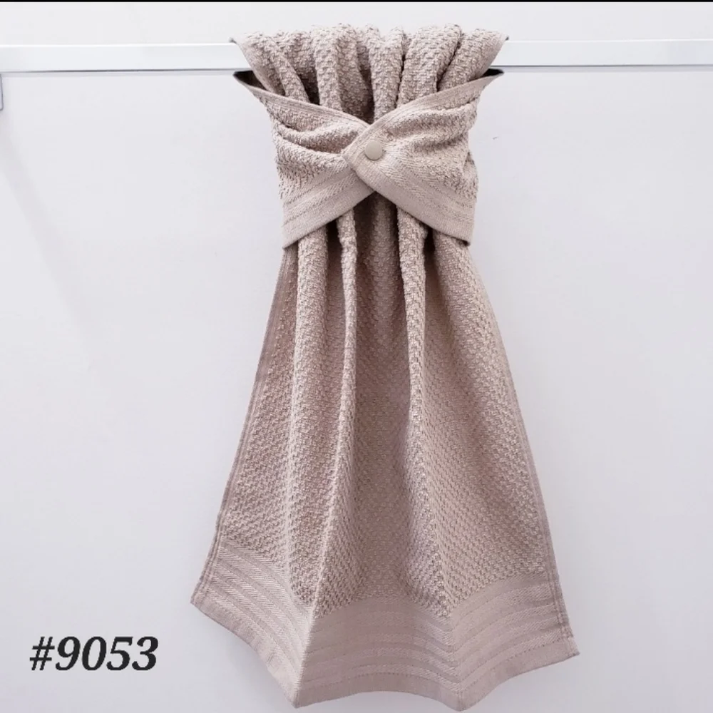 ❤️NEW! 9053 ■TAN Hang'N'Snap HAND Towel *Select snap🤍